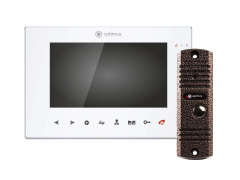 Видеодомофон Комплект видеодомофона Optimus VMH-7.1 (w)+ DSH-E1080 (медь)