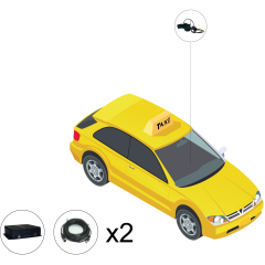 Комплект видеонаблюдения для такси под ПП № 969 (онлайн HDD+SD)