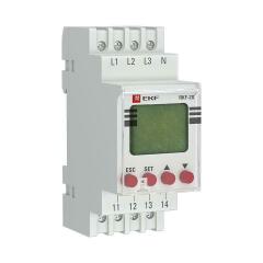 Реле контроля фаз Реле контроля фаз с LCD дисплеем RKF-2S (с нейтралью) EKF rkf-2s