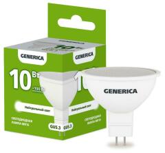 Лампа светодиодная Лампа светодиодная MR16 10Вт софит 4000К GU5.3 230В GENERICA LL-MR16-10-230-40-GU5-G