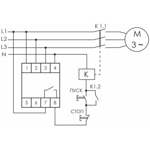 Реле контроля фаз 3 фазное подключение