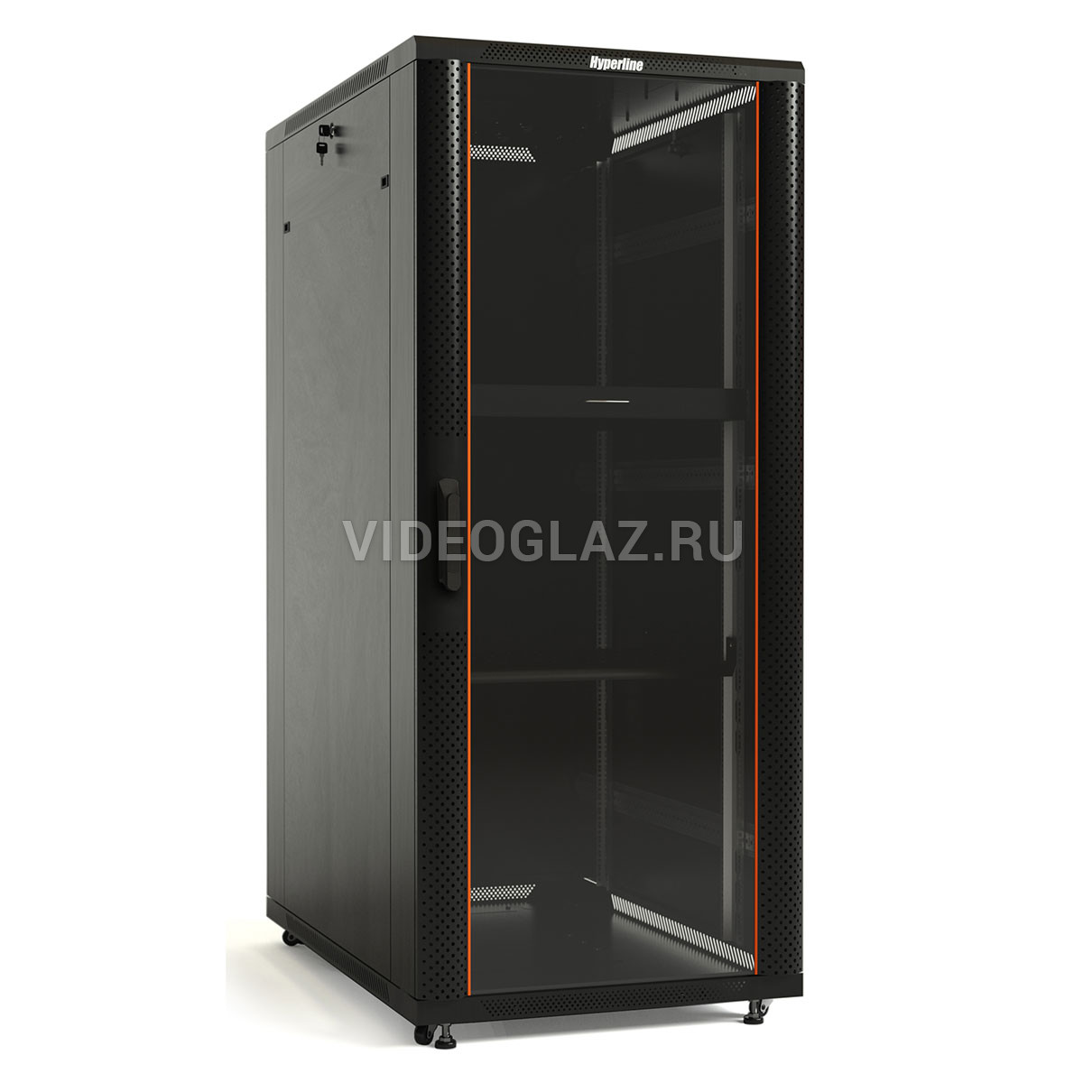 Hyperline twb 1266 gp ral9004 шкаф настенный 19 дюймовый 19 12u 650x600х600мм стеклянная дверь