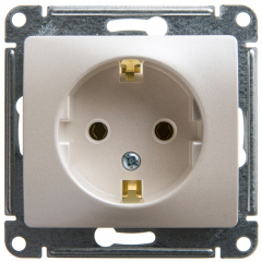 Schneider Electric Glossa Перламутр Мех Розетка с заземлением, 16А (GSL000643)