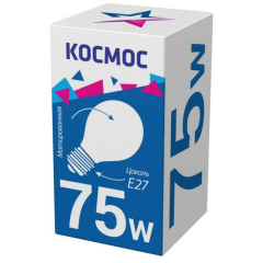 Лампа накаливания Лампа накаливания A50/A55 75Вт матовая E27 220-240В КОСМОС LKsmSt55Fr75E27 v2