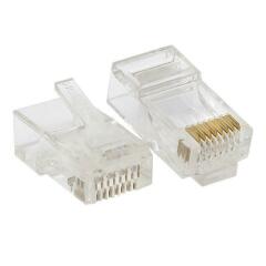 Разъем модульный Коннектор RJ-45 неэкранированный 8P8C 30мкд кат.6 универс. (уп.20шт) TeraLINK PRO EKF TRP-PLUG-6UTP-20