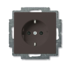 Розетки силовые ABB BJB Basic 55 Шато (чёрн) Розетка с/з (2011-0-6142 (20 EUC-95)