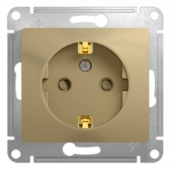 Schneider Electric Glossa Титан Розетка с заземлением со шторками (GSL000445)