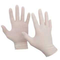 Одноразовые перчатки Перчатки латексные смотровые гладкие размер L (Bi.Safe) (50 пар)