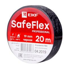 Скотч и изоляционная лента Изолента ПВХ 19мм (рул.20м) черн. SafeFlex EKF plc-iz-sf-b