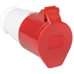 Розетка стандарта СЕЕ кабельная Розетка кабельная 16А 380В 3P+РЕ IP44 (214) EKF ps-214-16-380