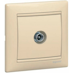 Розетки антенные, информационные, коммуникационные Legrand Valena Крем Розетка TV-FM проходная 862МГц 14 дБ (774334)