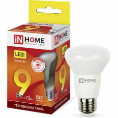Лампа светодиодная LED-R63-VC 9Вт 230В E27 3000К 810лм IN HOME 4690612024301