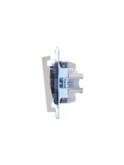 Переключатель проходной 1-кл. СП Vesna механизм крем. LEZARD 742-0388-105
