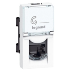 Розетки антенные, информационные, коммуникационные Legrand Mosaic Розетка RJ45 FTP кат.5Е 1мод. бел. (076552)
