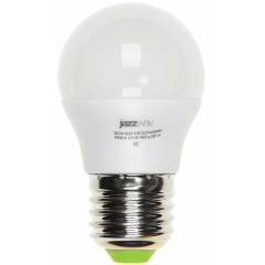 Лампа светодиодная Лампа светодиодная PLED-ECO-G45 5Вт шар 3000К тепл. бел. E27 400лм 220-240В JazzWay 1036957A