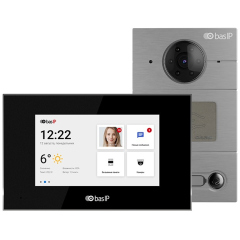Комплекты IP-домофонов BAS-IP AV-01MFD+ AQ-07LA Black