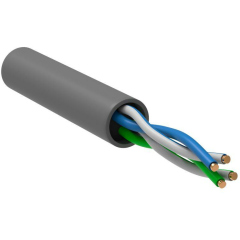Нет на сайте Кабель связи витая пара U/UTP кат. 5E 2 пары PVC 1м сер. GENERICA ITK BC1-C5E02-111-305-G