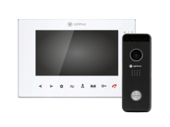Видеодомофон Комплект видеодомофона Optimus VMH-7.1 (w) + DSH-1080 (черный)_v.1