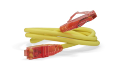 Патч-корды медные Hyperline PC-LPM-UTP-RJ45-RJ45-C5e-0.5M-LSZH-YL