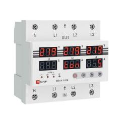 Реле напряжения Реле напряжения и тока трехфазное с дисплеем MRVA-3 63A EKF MRVA-3-63A