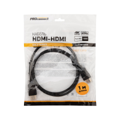 Кабель HDMI - HDMI 2,0, 1м, Gold, PROconnect