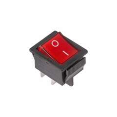 Переключатель кнопочный миниатюрный Выключатель клавишный 250В 16А (4с) ON-OFF красн. с подсветкой (RWB-502; SC-767; IRS-201-1) Rexant 36-2330
