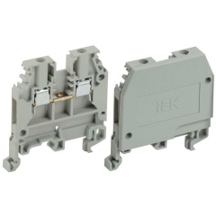 Одно-многополюсная клеммная колодка Зажим наборный ЗНИ-2.5кв.мм (JXB24А) сер. IEK YZN10-002-K03
