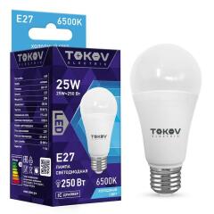 Лампа светодиодная Лампа светодиодная 25Вт А60 6500К Е27 176-264В TOKOV ELECTRIC TKE-A60-E27-25-6.5K