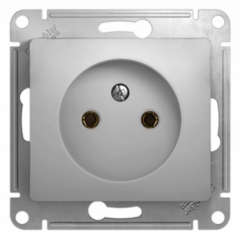 Schneider Electric Glossa Алюминий Розетка без заземления (GSL000341)