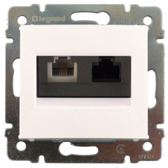 Legrand DIY Valena Бел Розетка RJ11/RJ45 Cat6 UTP (695339)