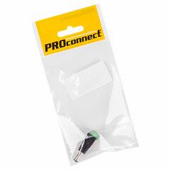 Разъемы питания Разъем питание на кабель, штекер 2,1х5,5x10мм с клеммной колодкой, (1шт) (пакет) PROconnect (14-0314-4-7)
