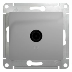 Schneider Electric Glossa Алюминий TV Розетка одиночная 1DB (GSL000391)