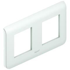Рамка декоративная для электроустановочных устройств Legrand Mosaic Белый Рамка 2-ая горизонт 4М (277804L)