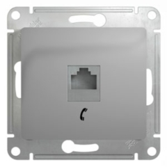 Schneider Electric Glossa Алюминий Розетка телефонная RJ11 (GSL000381T)