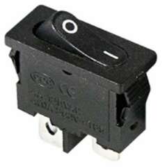 Переключатель кнопочный миниатюрный Выключатель клавишный 250В 6А (2с) ON-OFF черн. Mini (RWB-103; SC-766; MRS-101-5) Rexant 36-2050