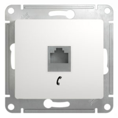 Schneider Electric Glossa Бел Розетка телефонная RJ11 (GSL000181T)