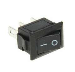 Переключатель кнопочный миниатюрный Выключатель клавишный 250В 3А (3с) ON-ON черн. Micro (RWB-102) Rexant 36-2030
