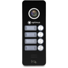 Вызывная панель видеодомофона Optimus DSH-1080/4 (черный)