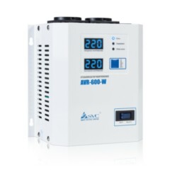 Стабилизаторы напряжения Стабилизатор SVC AVR-600-W, 600ВА / 600Вт, 220В, 50 Гц, белый, 315*255*120 мм