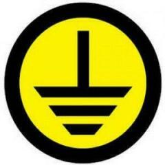 Знак безопасности/Предупреждающий знак Знак "Земля" круглый d20мм EKF an-1-04