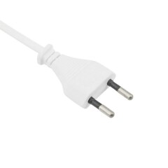 Соединительные кабели Шнур сетевой, вилка плоская с выключателем, без розетки, кабель 2x0.5 мм², длина 1,8 метра, 2.5 A, белый REXANT (11-1115)