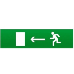 Арсенал безопасности Наклейка на Молнии: ГРАНД, AQUA Человек влево в дверь, зеленый фон (290 мм х 95 мм)