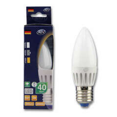 Лампа светодиодная 5Вт C37 свеча 4000К нейтр. бел. E27 420лм 180-240В REV 32274 0