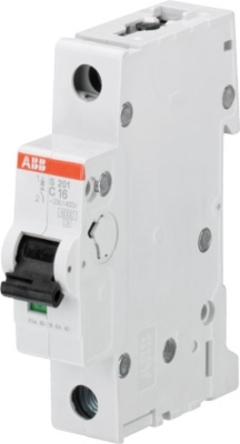 Аппараты защиты от сверхтоков и токов утечки (автоматические выключатели, УЗО, диффавтоматы) ABB S201M Автоматический выключатель 1P 10А (С) 10kA (2CDS271001R0104)