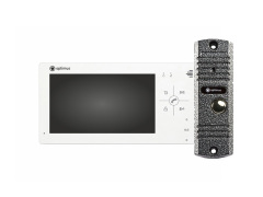 Видеодомофон Комплект видеодомофона Optimus VM-7.0 (w)+ DS-700L (сереб.)