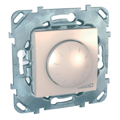 Выключатели, переключатели и диммеры Schneider Electric SE Unica Беж Светорегулятор поворотный 40-400W для л/н и г/л с обмот. тр-ром, перекл (MGU5.511.25ZD)