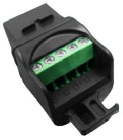 Hyperline KJ1-USB-A2-SCRW-BK
