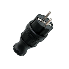 Вилка стандарта CEE кабельная Вилка прямая 16А IP44 2P+PE 230В каучук EKF RPS-011-16-230-44