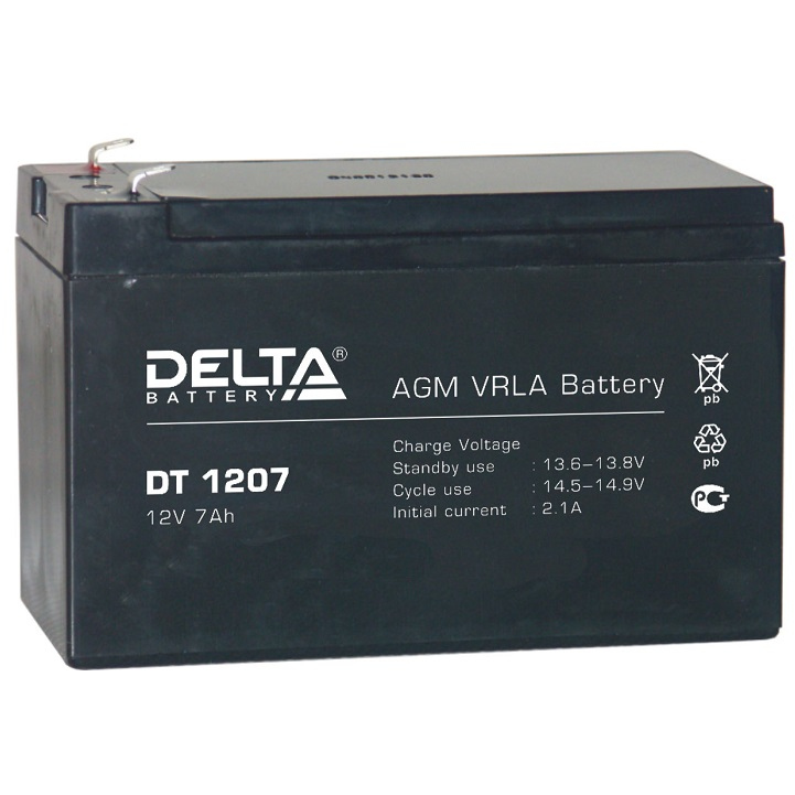 Аккумулятор delta dt 1207