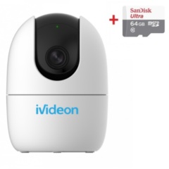 Комплект видеонаблюдения Комплект Ivideon Cute 360 + карта памяти 64Gb